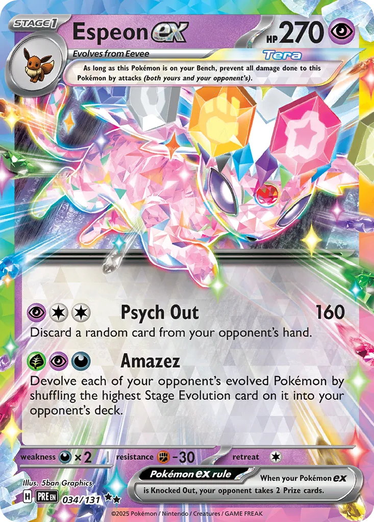 Espeon ex (PRE 034) – Prismatic Evolutions – Normal