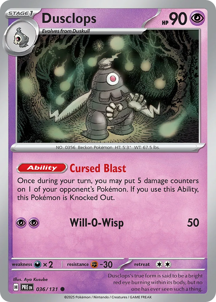 Dusclops (PRE 036) – Prismatic Evolutions – Normal