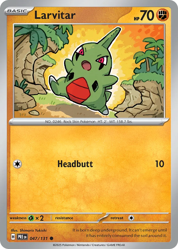 Larvitar (PRE 047) – Prismatic Evolutions – Normal