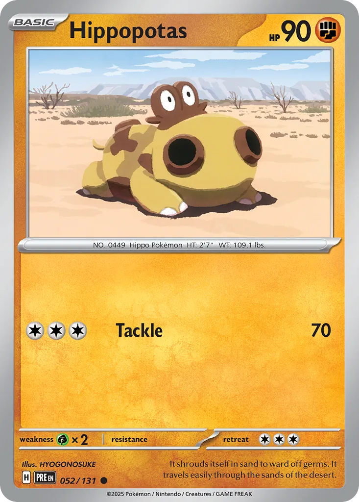 Hippopotas (PRE 052) – Prismatic Evolutions – Normal