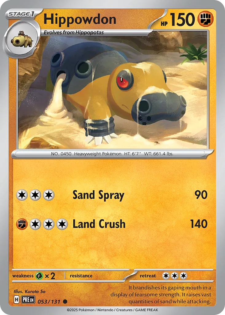 Hippowdon (PRE 053) – Prismatic Evolutions – Normal