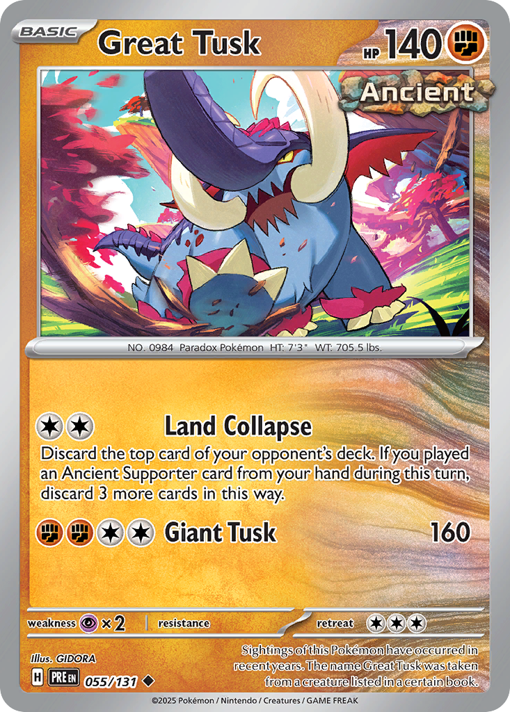 Great Tusk (PRE 055) – Prismatic Evolutions – Normal