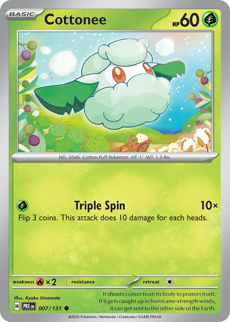 Cottonee (PRE 007) – Prismatic Evolutions – Normal