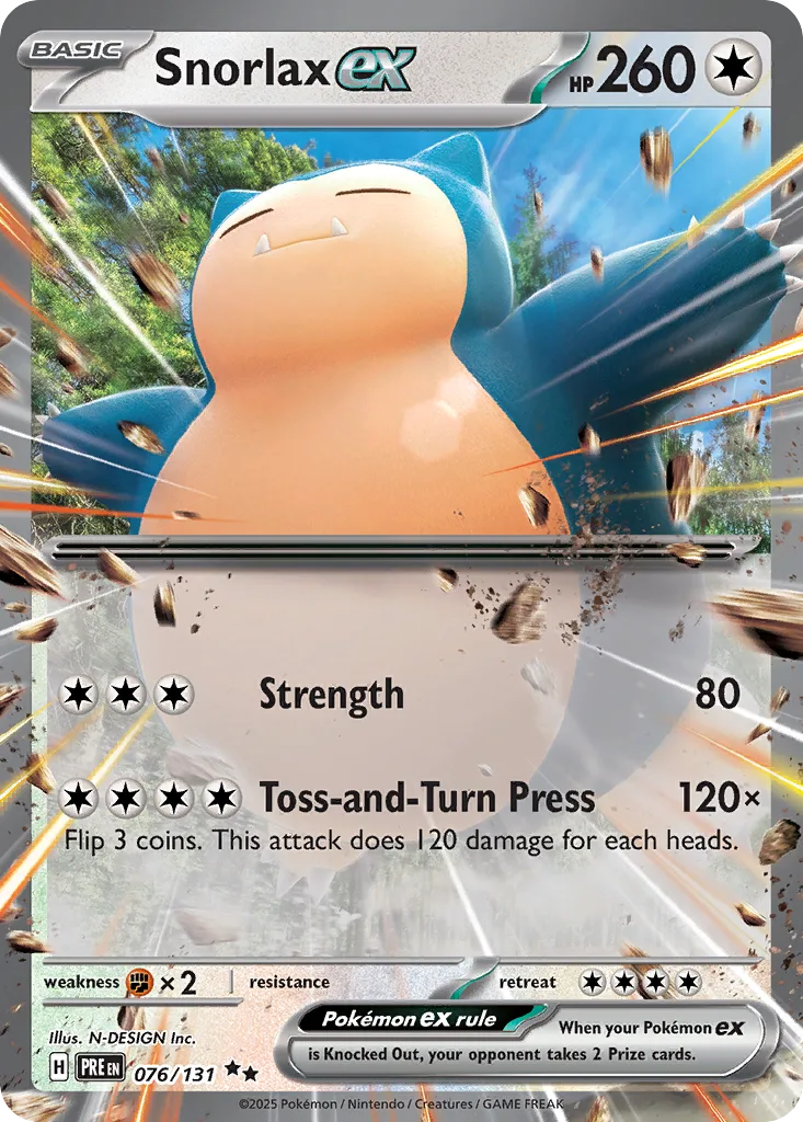 Snorlax ex (PRE 076) – Prismatic Evolutions – Normal
