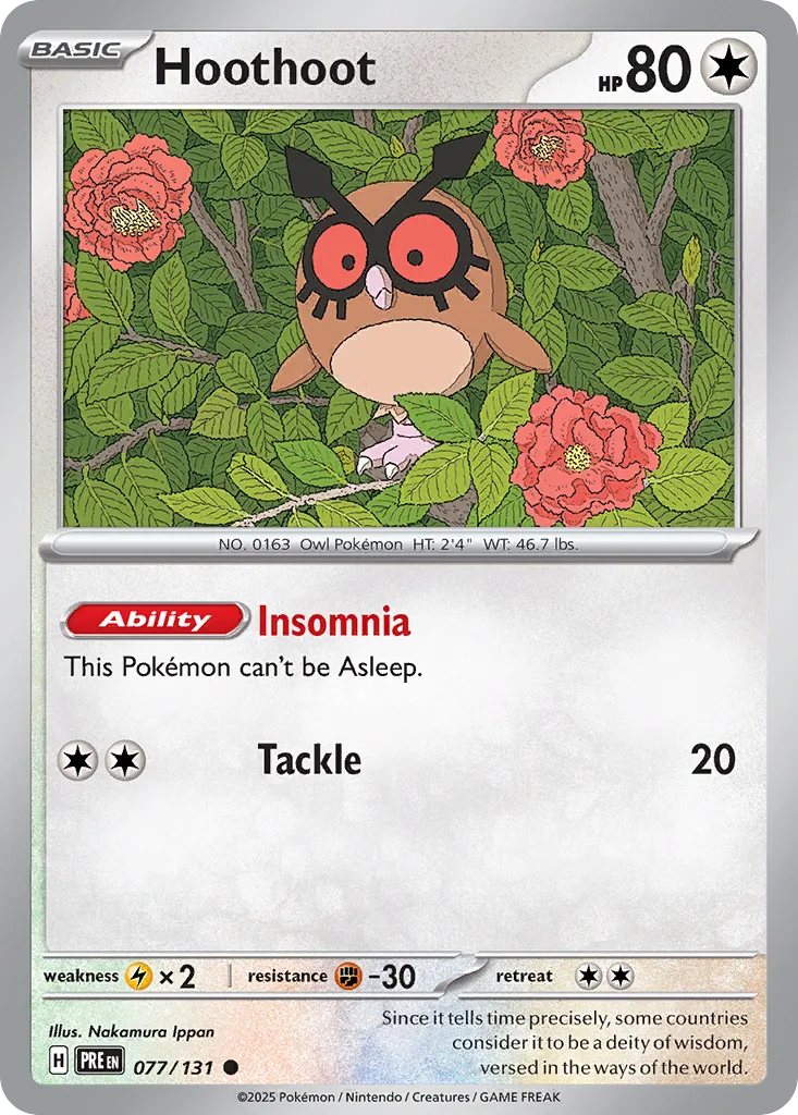 Hoothoot (PRE 077) – Prismatic Evolutions – Normal