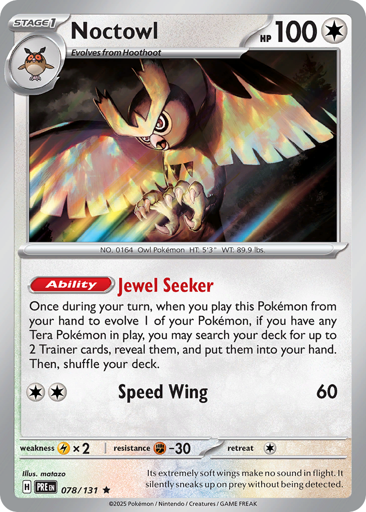 Noctowl (PRE 078) – Prismatic Evolutions – Normal