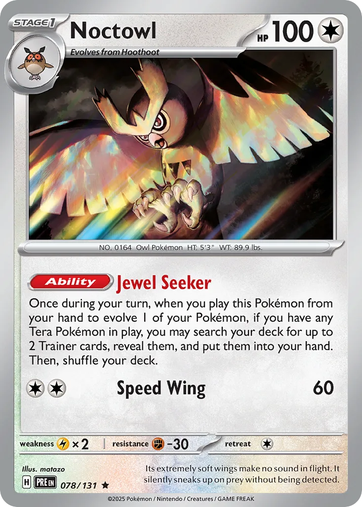 Noctowl (PRE 078) – Prismatic Evolutions – Normal