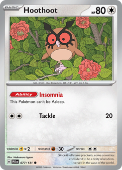 Hoothoot – Prismatic Evolutions – Normal