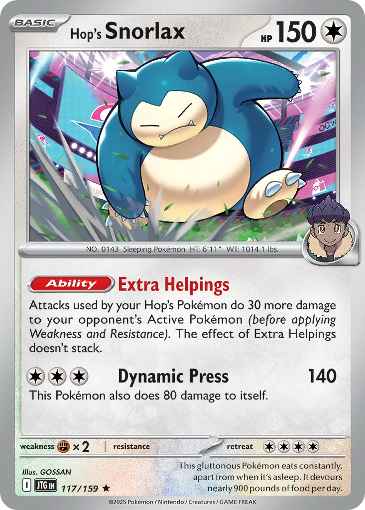 Hop's Snorlax - HOLO (JTG 117) – Journey Together – Normal