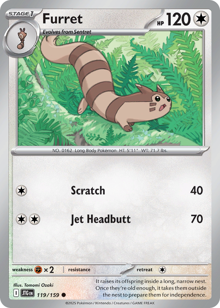 Furret (JTG 119) – Journey Together – Reverse Holo
