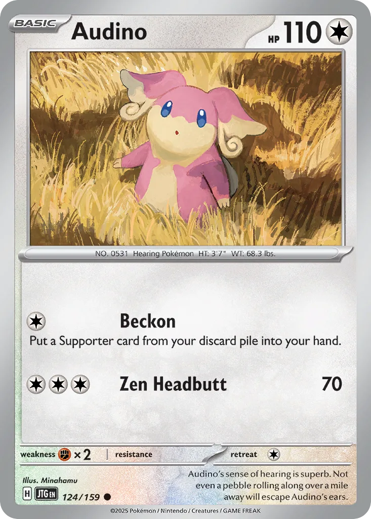 Audino (JTG 124) – Journey Together – Reverse Holo