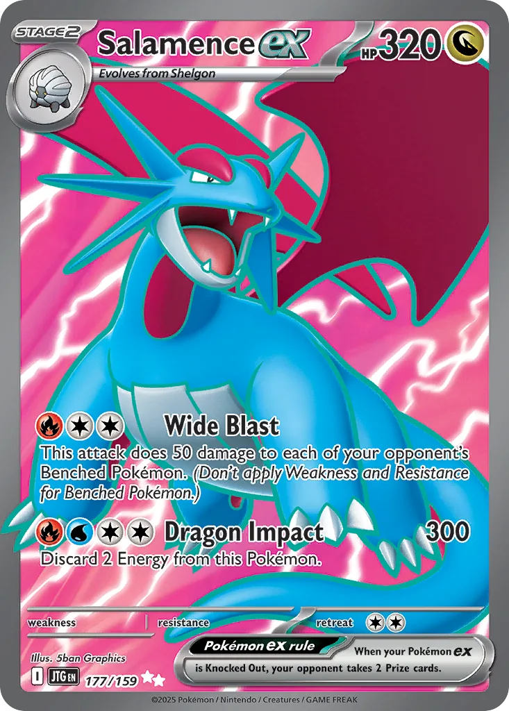 Salamence ex (JTG 177) – Journey Together – Normal