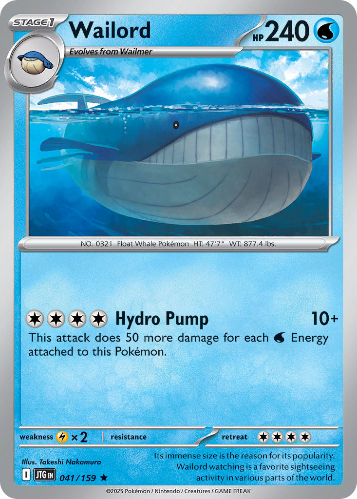 Wailord - HOLO (JTG 041) – Journey Together – Normal