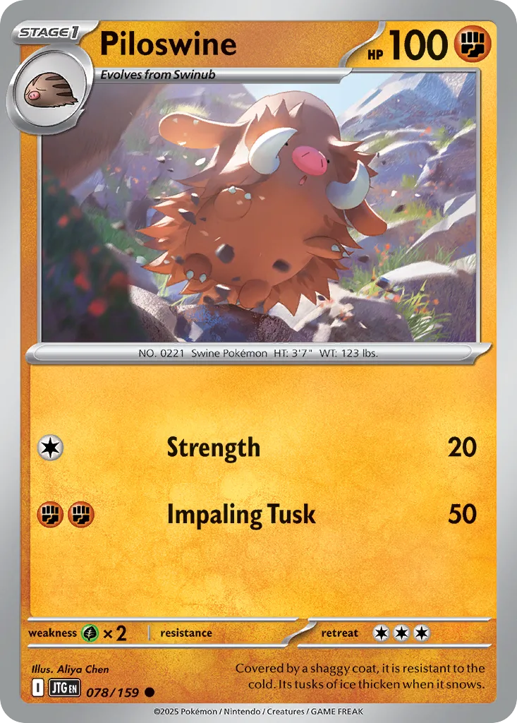 Piloswine (JTG 078) – Journey Together – Reverse Holo