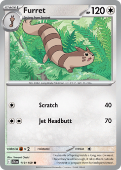 Furret • Journey Together • Reverse Holo