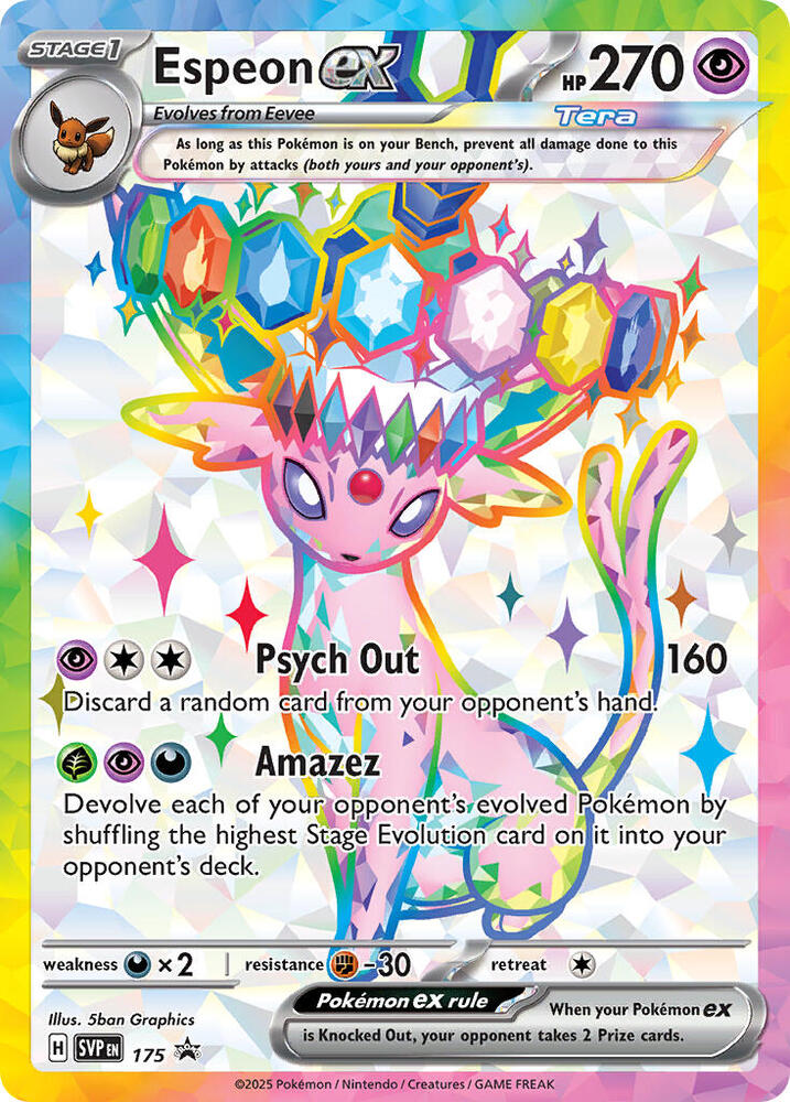 Espeon ex (SVP 175) – Scarlet & Violet Black Star Promos – Normal