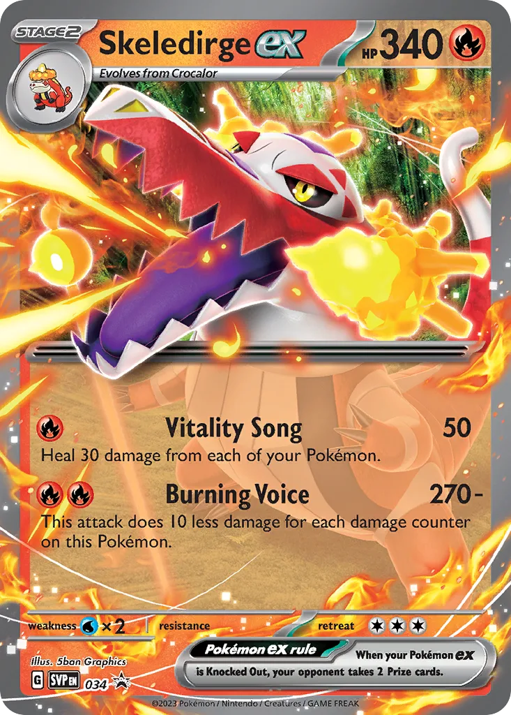 Skeledirge ex (SVP 034) – Scarlet & Violet Black Star Promos – Normal
