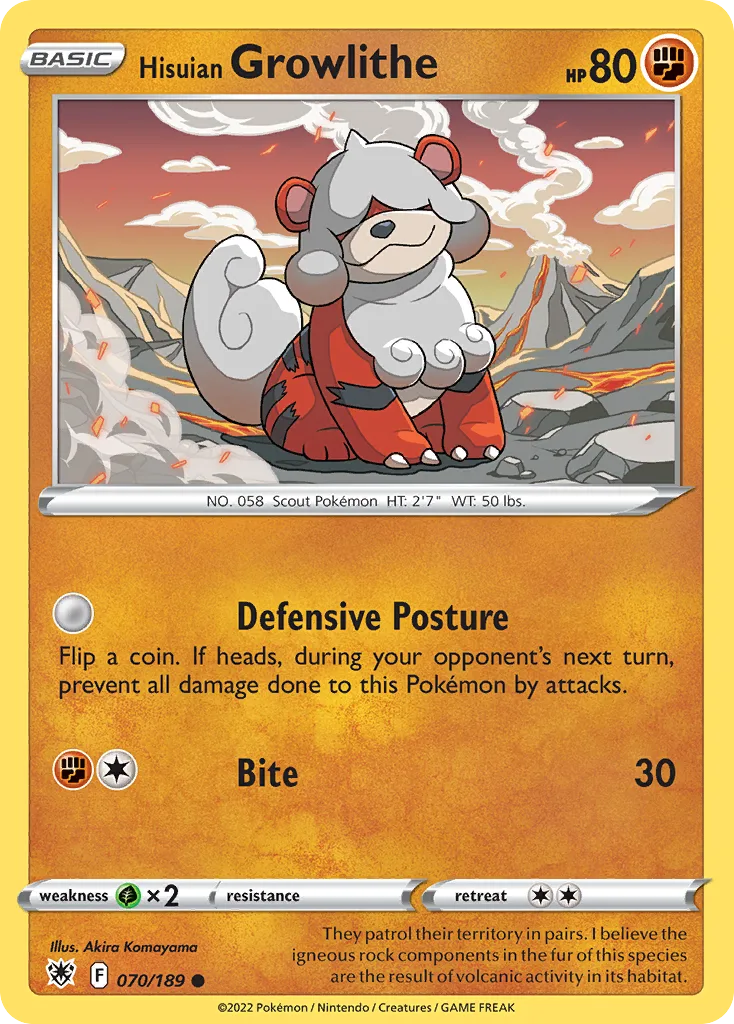 Hisuian Growlithe (ASR 070) – Astral Radiance – Normal