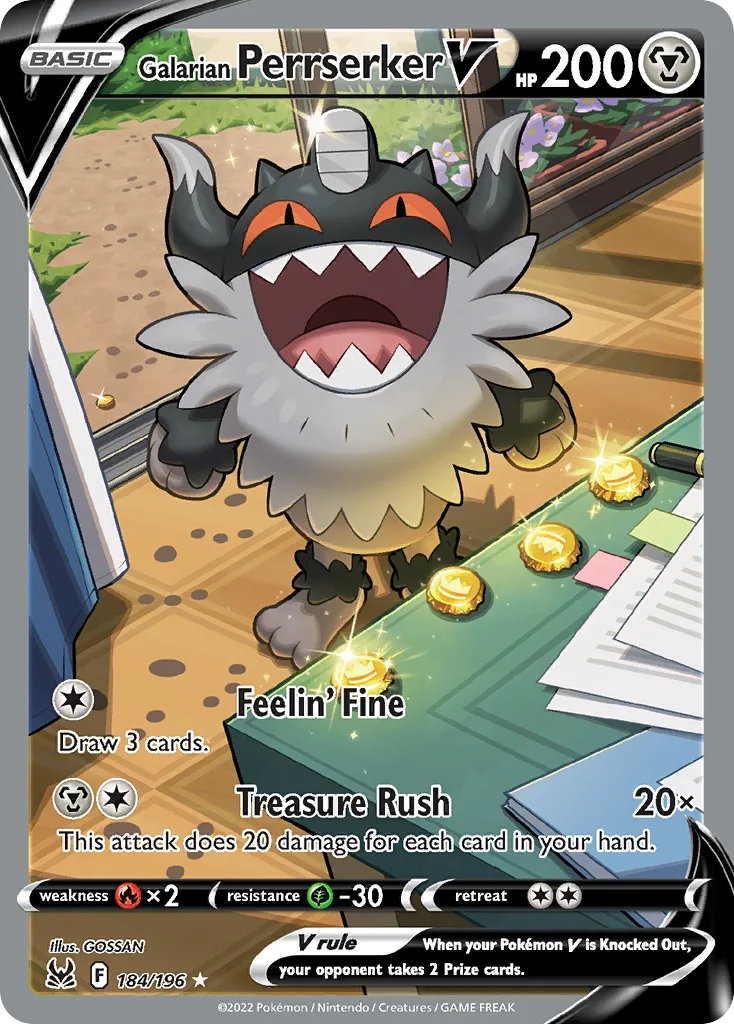 Galarian Perrserker V (LOR 184) – Lost Origin – Normal