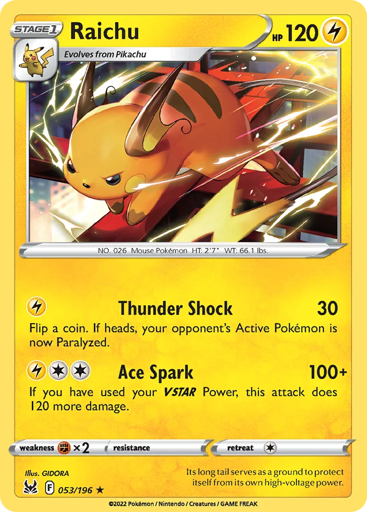 Raichu (LOR 053) – Lost Origin – Normal