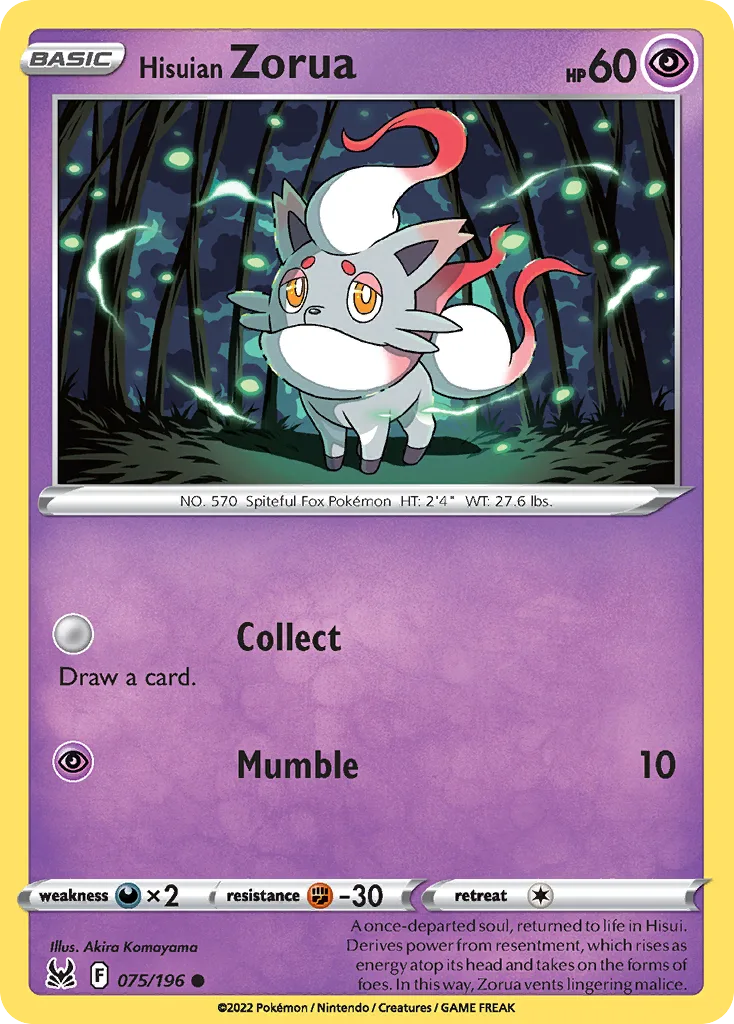 Hisuian Zorua (LOR 075) – Lost Origin – Normal
