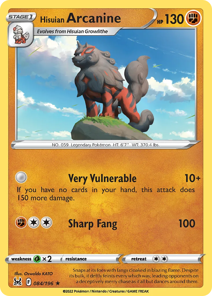 Hisuian Arcanine (LOR 084) – Lost Origin – Normal