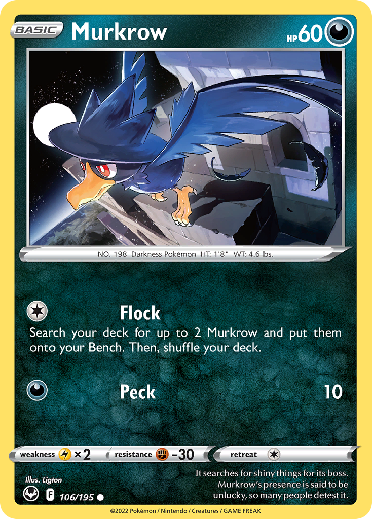 Murkrow (SIT 106) – Silver Tempest – Normal