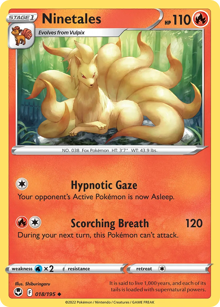 Ninetales (SIT 018) – Silver Tempest – Normal