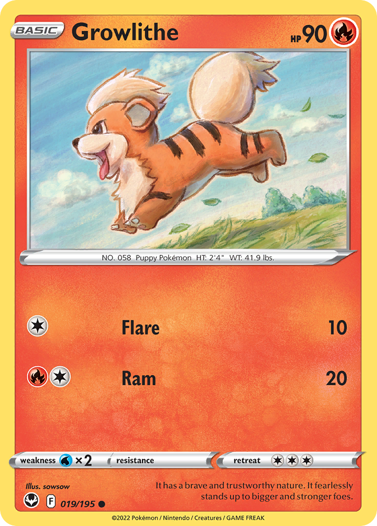 Growlithe (SIT 019) – Silver Tempest – Normal