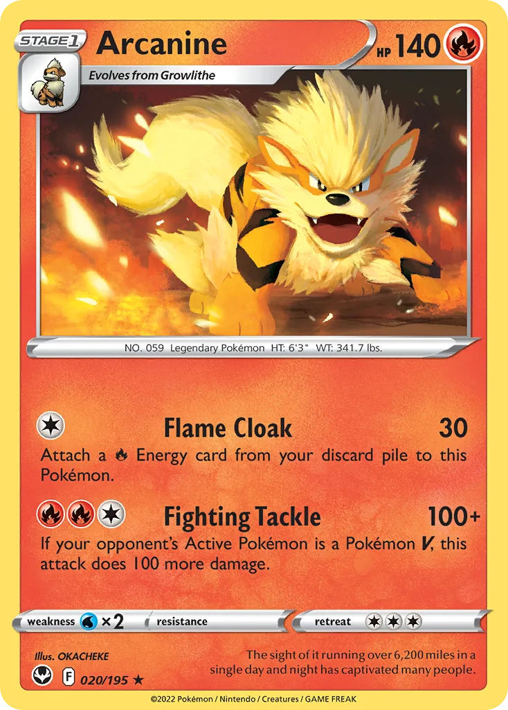 Arcanine (SIT 020) – Silver Tempest – Normal