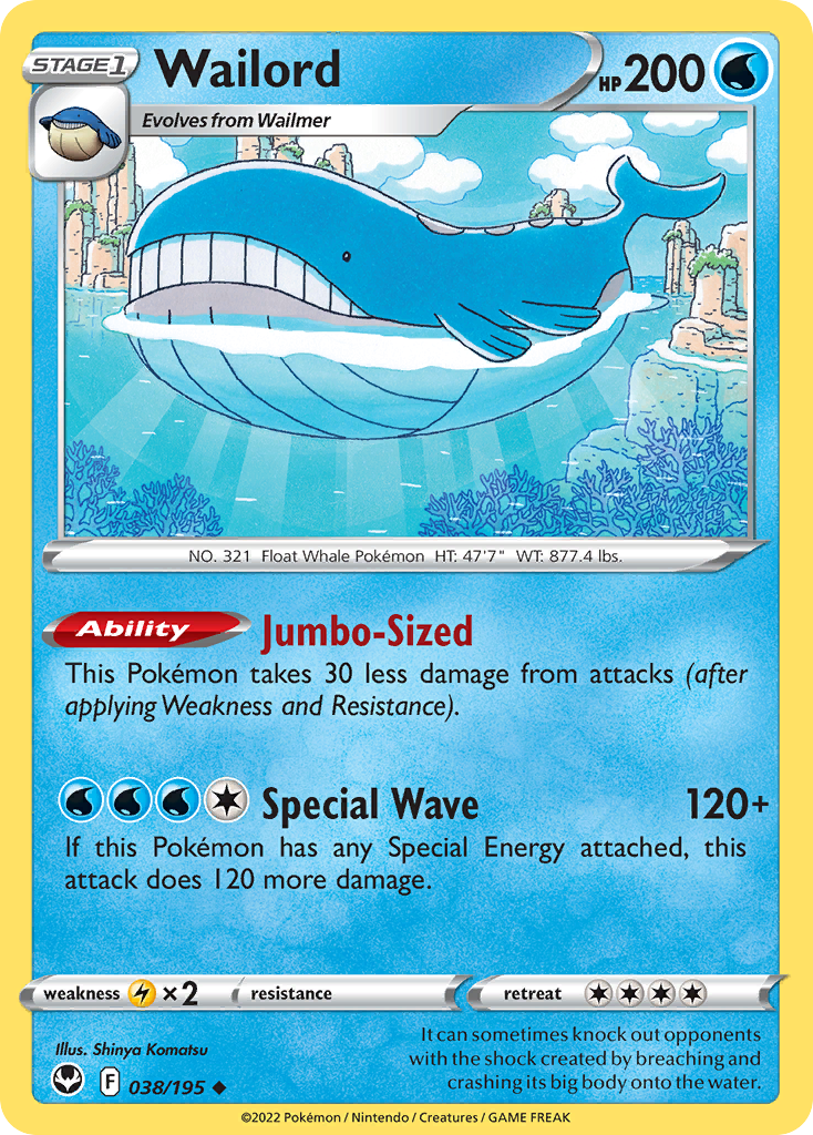 Wailord (SIT 038) – Silver Tempest – Normal