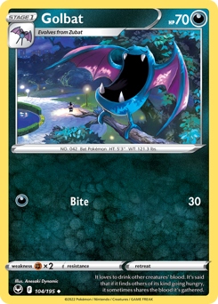 Golbat – Silver Tempest – Reverse Holo