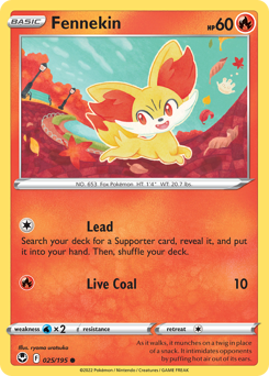 Fennekin – Silver Tempest – Reverse Holo