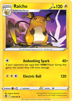 Raichu – Silver Tempest – Normal