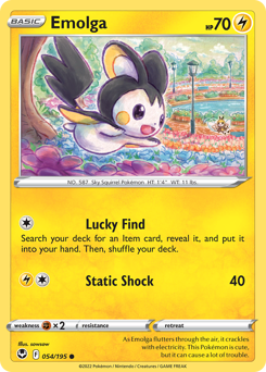 Emolga – Silver Tempest – Reverse Holo