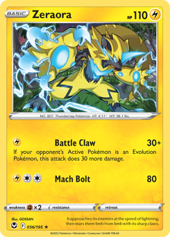 Zeraora – Silver Tempest – Reverse Holo