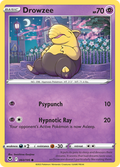 Drowzee – Silver Tempest – Reverse Holo