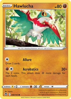 Hawlucha – Silver Tempest – Reverse Holo