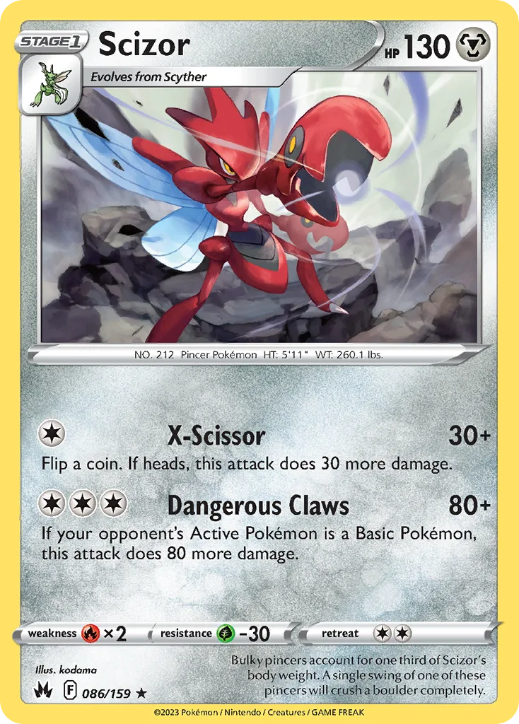 Scizor (CRZ 086) – Crown Zenith – Normal