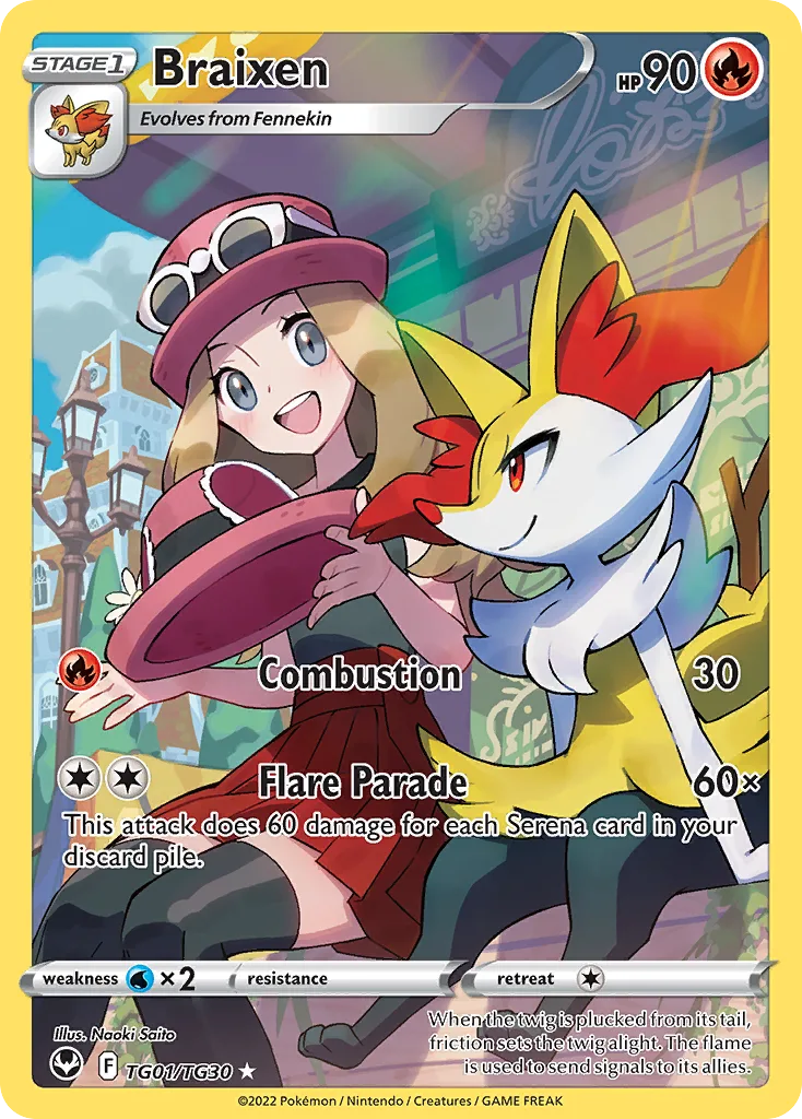 Braixen (SIT TG01) – Silver Tempest Trainer Gallery – Normal
