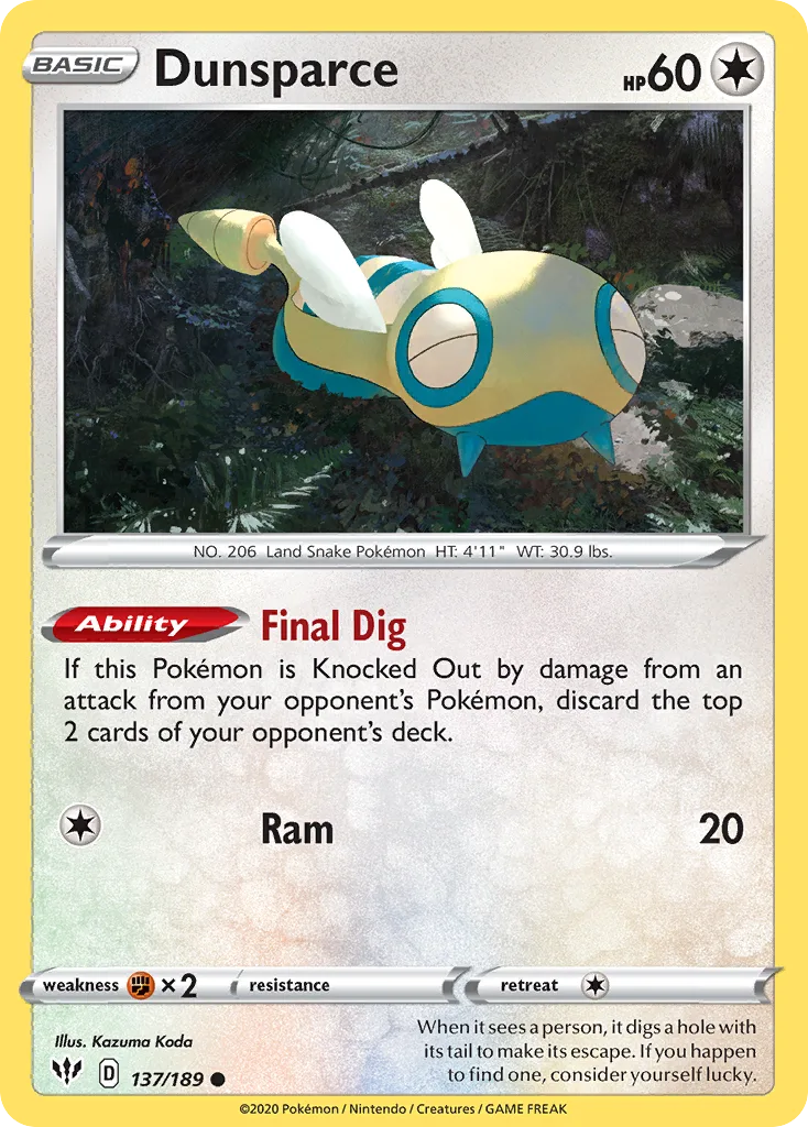 Dunsparce (DAA 137) – Darkness Ablaze – Normal