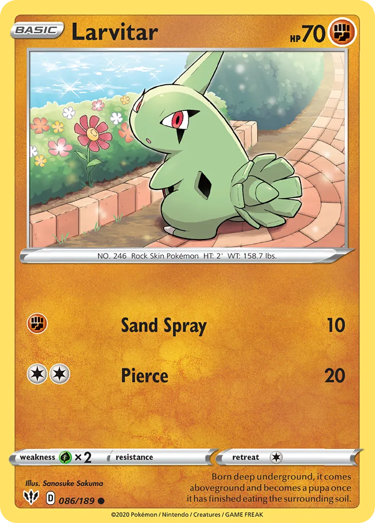 Larvitar (DAA 086) – Darkness Ablaze – Normal