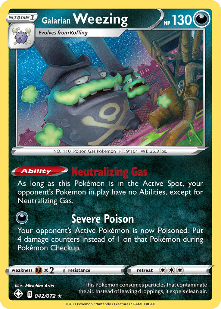 Galarian Weezing (SHF 042) – Shining Fates – Normal