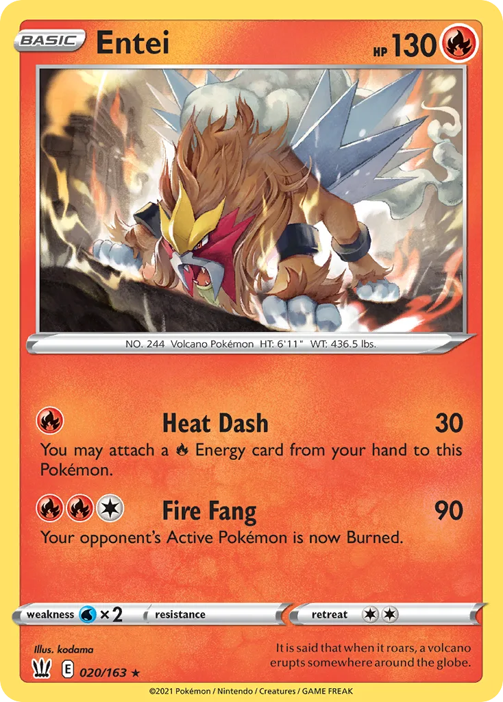 Entei (BST 020) – Battle Styles – Normal