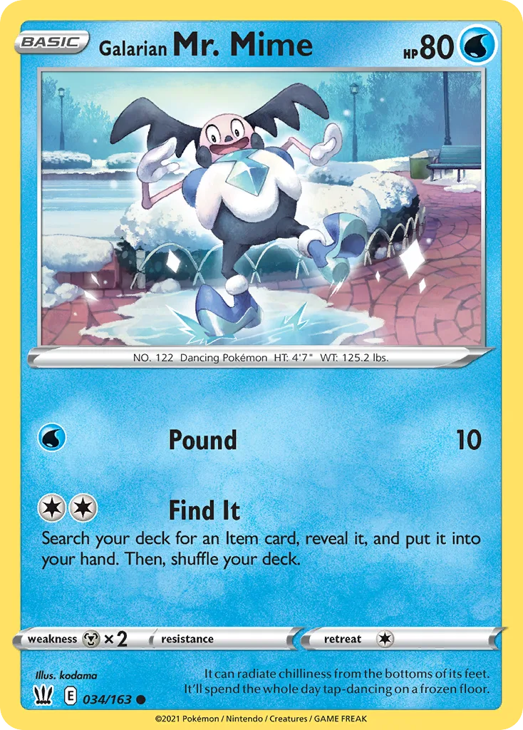 Galarian Mr. Mime (BST 034) – Battle Styles – Normal