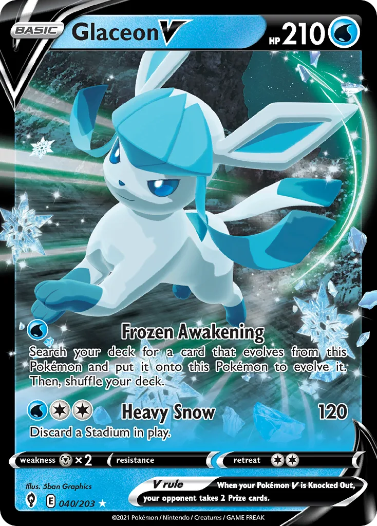 Glaceon V (EVS 040) – Evolving Skies – Normal
