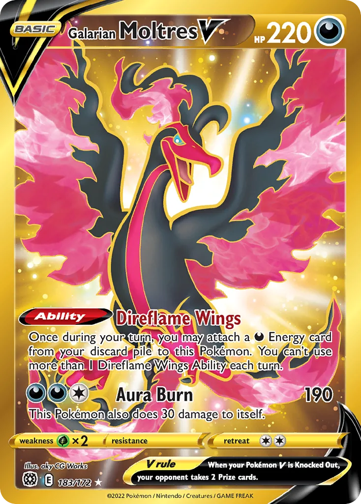 Galarian Moltres V (BRS 183) – Brilliant Stars – Normal