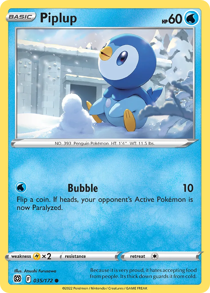 Piplup (BRS 035) – Brilliant Stars – Normal