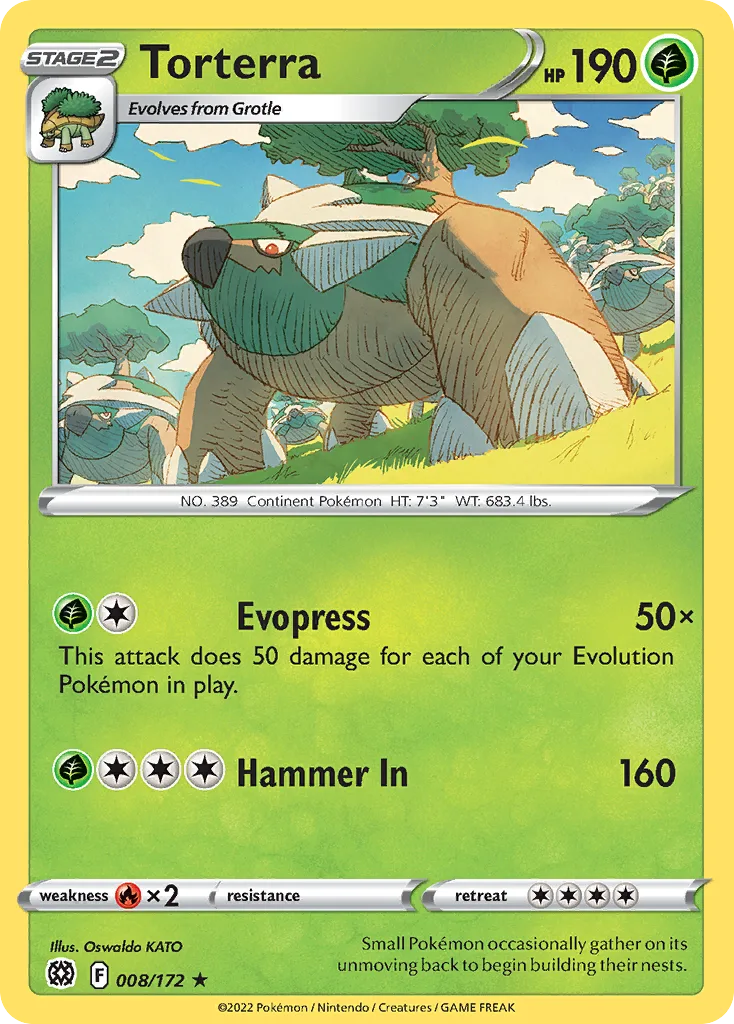 Torterra - Holo (BRS 008) – Brilliant Stars – Normal