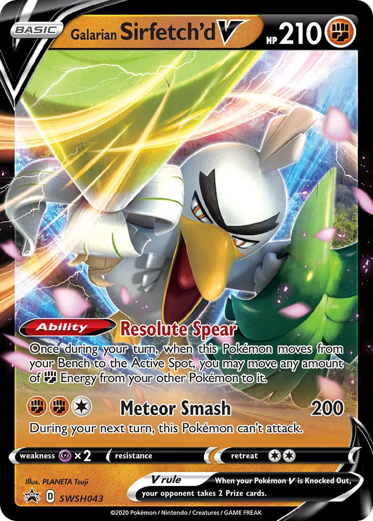 Galarian Sirfetch'd V (SWSH 043) – SWSH Black Star Promos – Normal